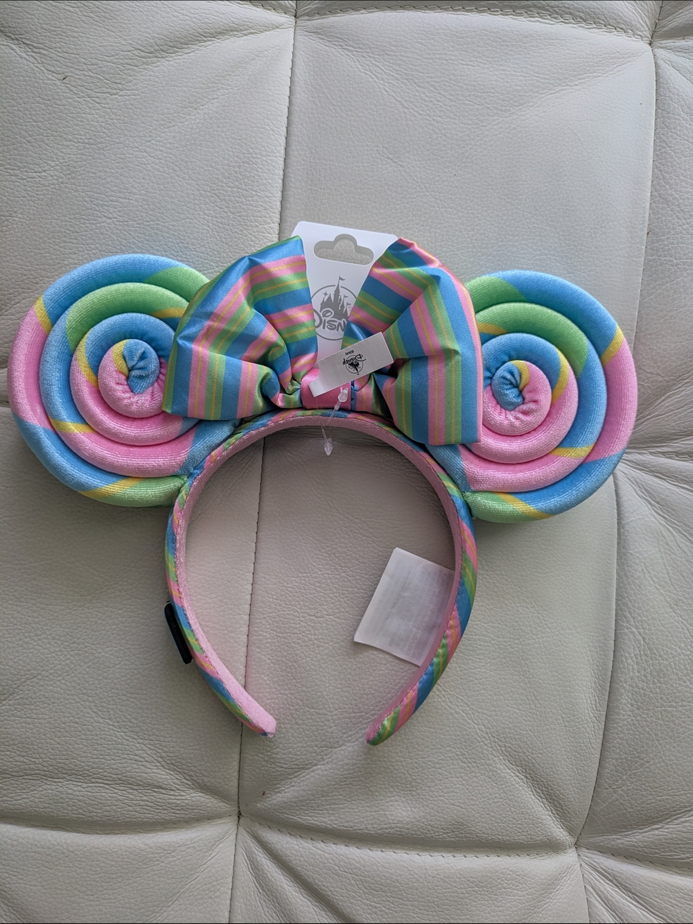 Colorful Rainbow Lollipop Mouse Ears Headband
